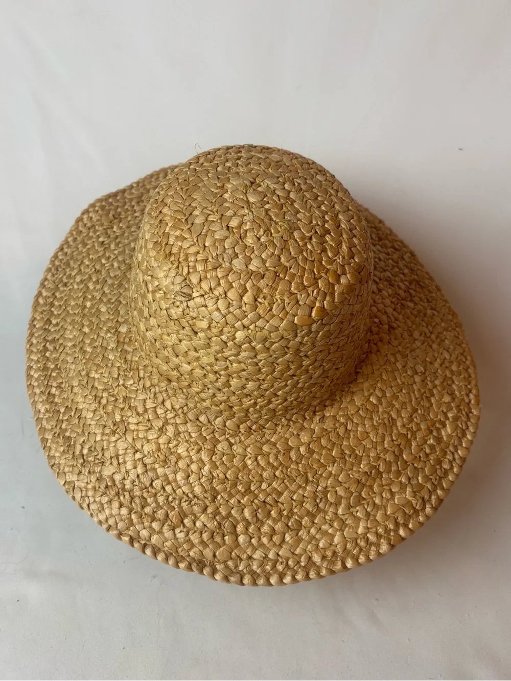 Woven Straw Raffia Sun Hat Beaded Monkey Embroidered Palm Trees Women’s Beach